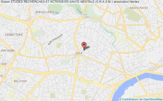 plan association Etudes Recherches Et Actions En Sante Mentale (e.r.a.s.m.) Nantes