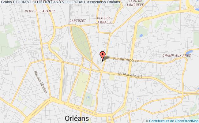 plan association Etudiant Club Orleans Volley-ball Orléans