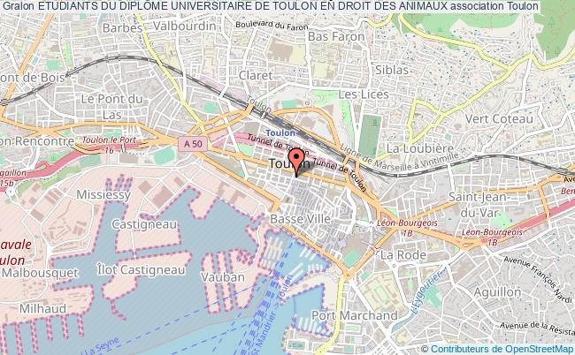 plan association Etudiants Du DiplÔme Universitaire De Toulon En Droit Des Animaux Toulon