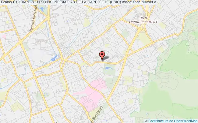 plan association Etudiants En Soins Infirmiers De La Capelette (esic) Marseille 10