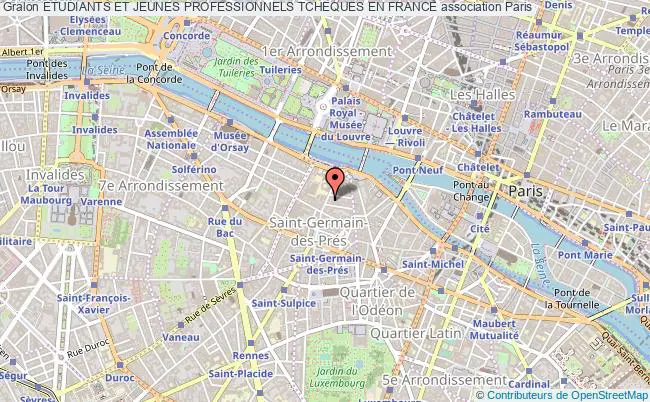 plan association Etudiants Et Jeunes Professionnels Tcheques En France Paris