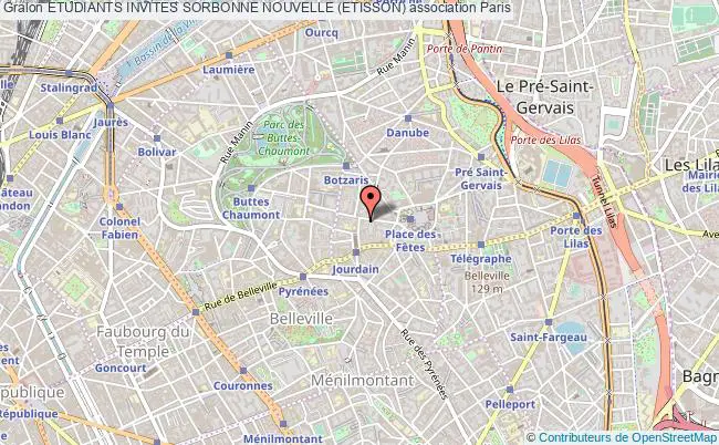 plan association Etudiants Invites Sorbonne Nouvelle (etisson) Paris