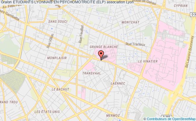 plan association Etudiants Lyonnais En Psychomotricite (elp) LYON