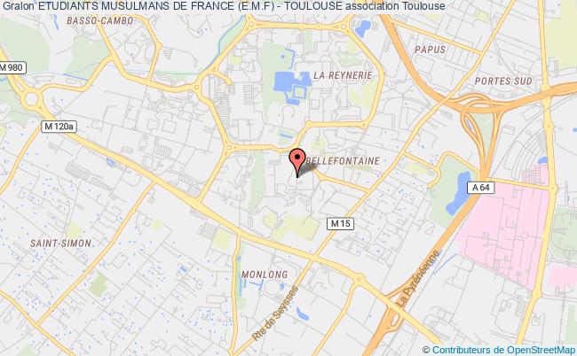 plan association Etudiants Musulmans De France (e.m.f) - Toulouse Toulouse