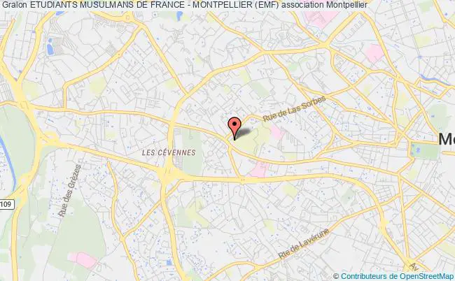 plan association Etudiants Musulmans De France - Montpellier (emf) Montpellier