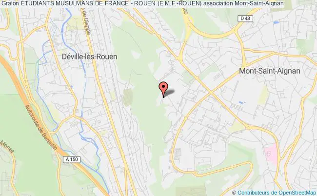 plan association Étudiants Musulmans De France - Rouen (e.m.f.-rouen) Mont-Saint-Aignan