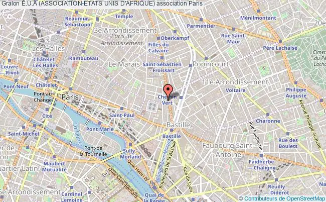 plan association E.u.a (association-etats Unis D'afrique) Paris