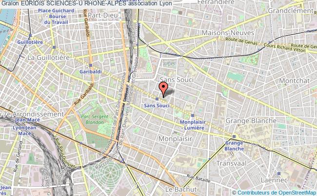plan association Euridis Sciences-u Rhone-alpes Lyon 3e Arrondissement