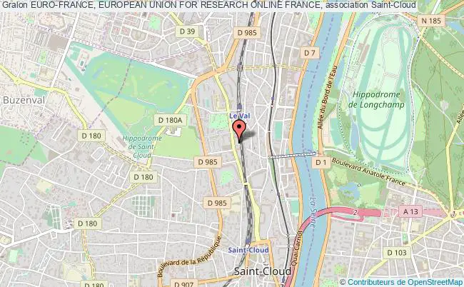 plan association Euro-france, European Union For Research Online France, Saint-Cloud
