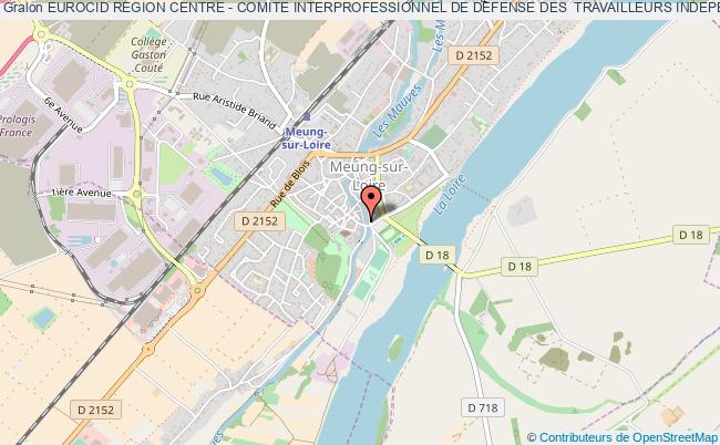 plan association Eurocid Region Centre - Comite Interprofessionnel De Defense Des  Travailleurs Independants De La Region Centre Meung-sur-Loire