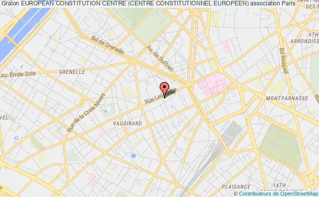 plan association European Constitution Centre (centre Constitutionnel EuropÉen) Paris 15e
