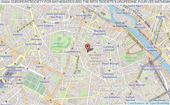 plan association European Society For Mathematics And The Arts (societe Europeenne Pour Les Mathematiques Et Les Arts) "esma" Paris