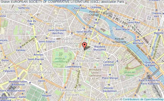 plan association European Society Of Comparative Literature (escl) PARIS CEDEX 5