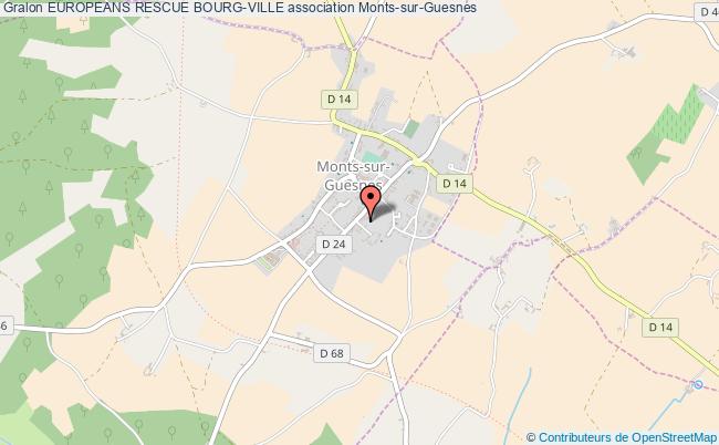 plan association Europeans Rescue Bourg-ville Monts-sur-Guesnes