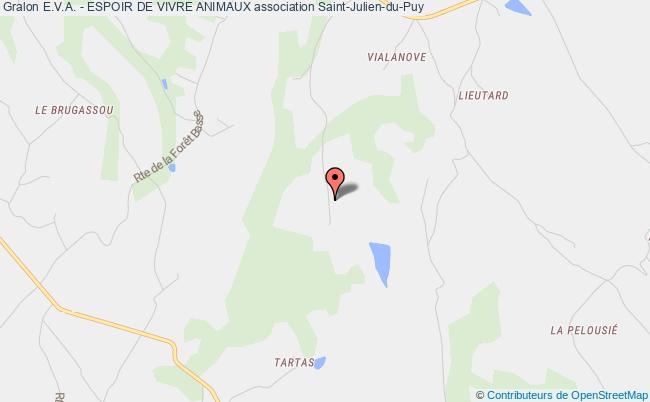 plan association E.v.a. - Espoir De Vivre Animaux Saint-Julien-du-Puy