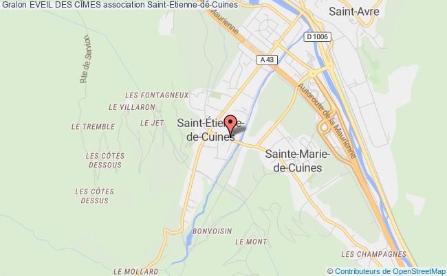 plan association Eveil Des CÎmes Saint-Étienne-de-Cuines