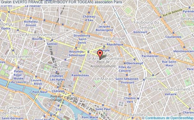 plan association Everto France (everybody For Togean) Paris