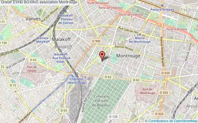 plan association Evhd Boxing Montrouge