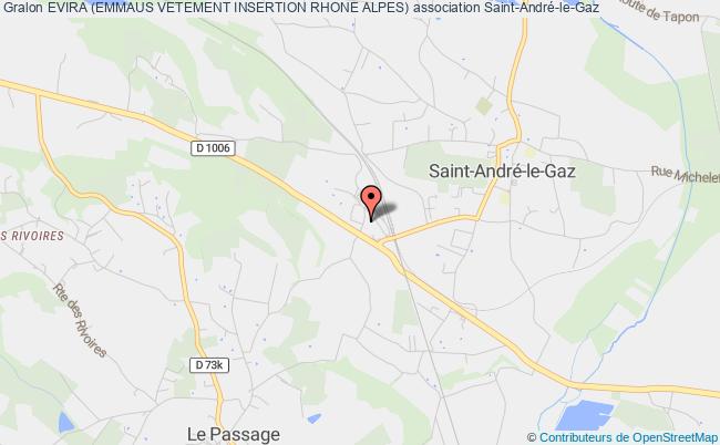 plan association Evira (emmaus Vetement Insertion Rhone Alpes) Saint-André-le-Gaz