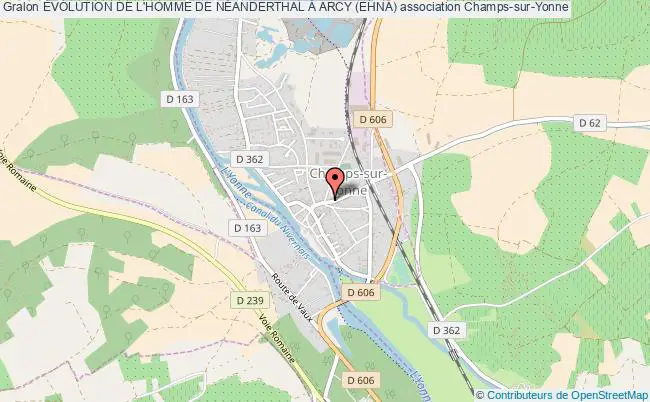 plan association Évolution De L'homme De NÉanderthal À Arcy (ehna) Champs-sur-Yonne