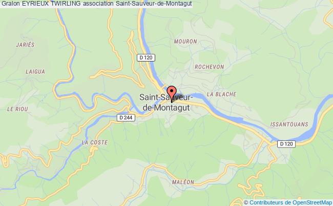plan association Eyrieux Twirling Saint-Sauveur-de-Montagut