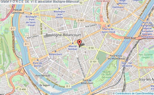 plan association F O R C E  De  V I E Boulogne-Billancourt