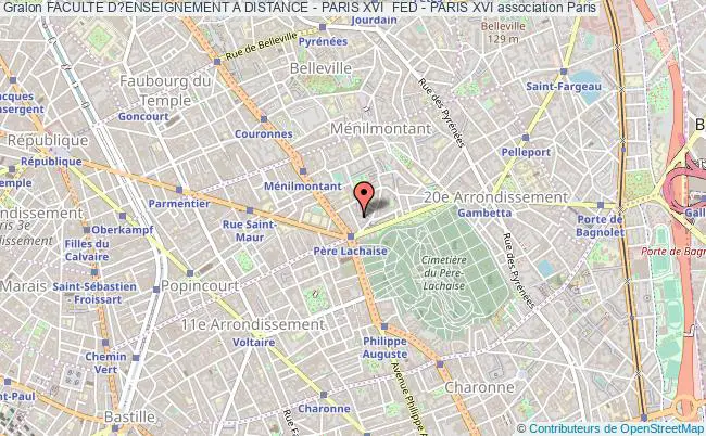 plan association Faculte D?enseignement A Distance - Paris Xvi  Fed - Paris Xvi Paris