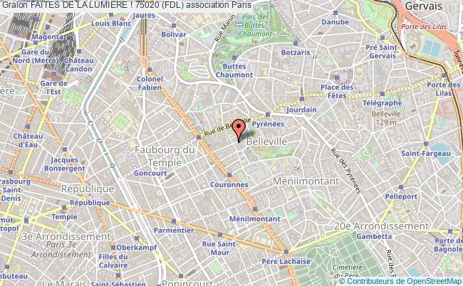 plan association Faites De La Lumiere ! 75020 (fdl) Paris