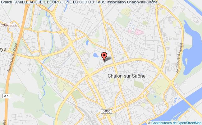 plan association Famille Accueil Bourgogne Du Sud Ou' Fabs' Chalon-sur-Saône