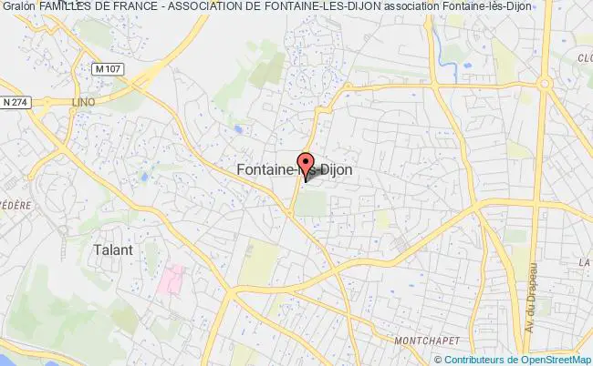 plan association Familles De France - Association De Fontaine-les-dijon Fontaine-lès-Dijon