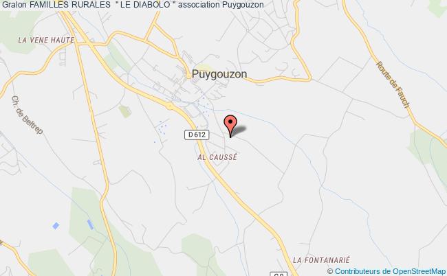 plan association Familles Rurales  " Le Diabolo " Puygouzon