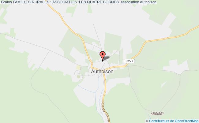plan association Familles Rurales : Association 'les Quatre Bornes' Authoison