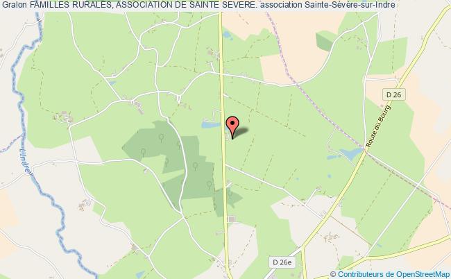 plan association Familles Rurales, Association De Sainte Severe. Sainte-Sévère-sur-Indre