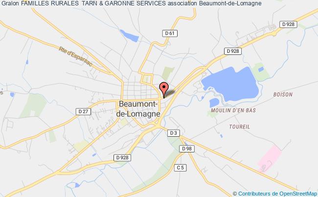 plan association Familles Rurales  Tarn & Garonne Services Beaumont de Lomagne