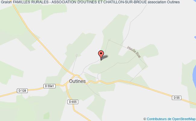 plan association Familles Rurales - Association D'outines Et Chatillon-sur-broue Outines