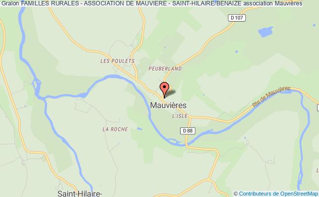 plan association Familles Rurales - Association De Mauviere - Saint-hilaire/benaize Mauvières