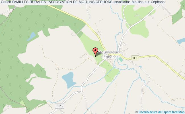 plan association Familles Rurales - Association De Moulins/cephons Moulins-sur-Céphons
