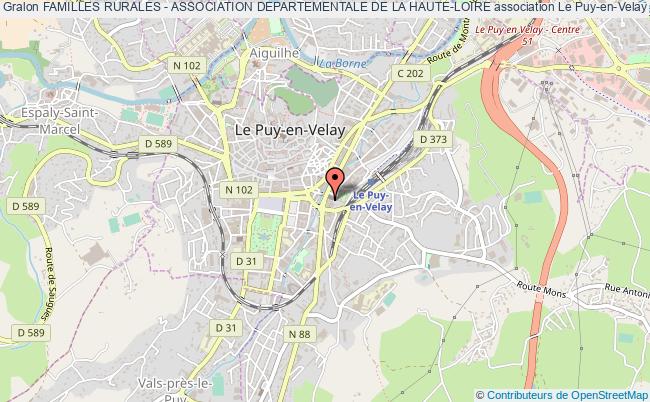 plan association Familles Rurales - Association Departementale De La Haute-loire Le    Puy-en-Velay