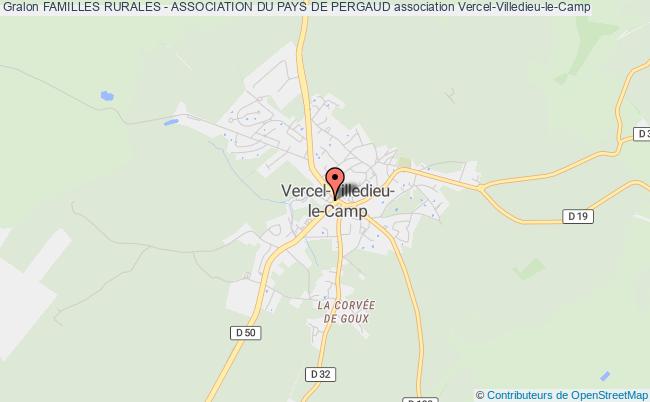 plan association Familles Rurales - Association Du Pays De Pergaud Vercel-Villedieu-le-Camp
