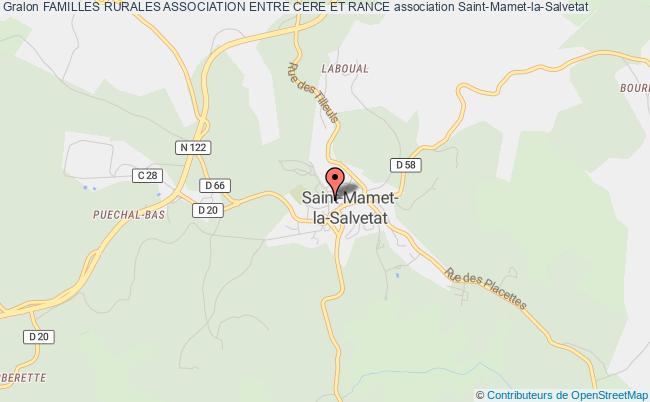 plan association Familles Rurales Association Entre Cere Et Rance Saint-Mamet-la-Salvetat
