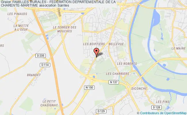 plan association Familles Rurales - Federation Departementale De La 
Charente-maritime Saintes