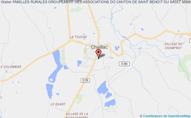 plan association Familles Rurales Groupement Des Associations Du Canton De Saint Benoit Du Sault Chaillac