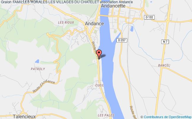 plan association Familles Rurales Les Villages Du Chatelet Andance