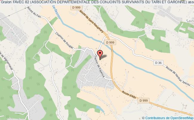 plan association Favec 82 (association Departementale Des Conjoints Survivants Du Tarn Et Garonne) Montauban