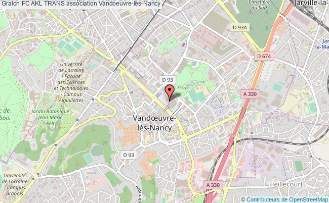 plan association Fc Akl Trans Vandoeuvre-lès-Nancy