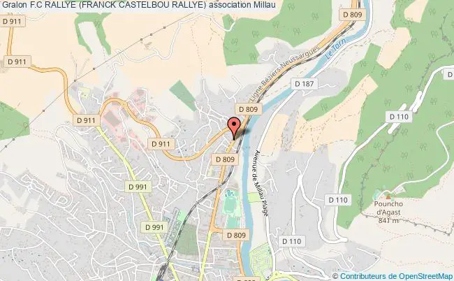 plan association F.c Rallye (franck Castelbou Rallye) Millau