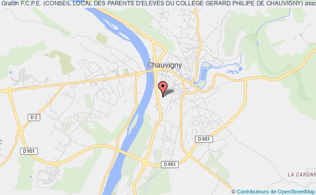 plan association F.c.p.e. (conseil Local Des Parents D'eleves Du College Gerard Philipe De Chauvigny) Chauvigny