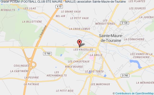 plan association Fcs2m (football Club Ste Maure - Maille) Noyant-de-Touraine