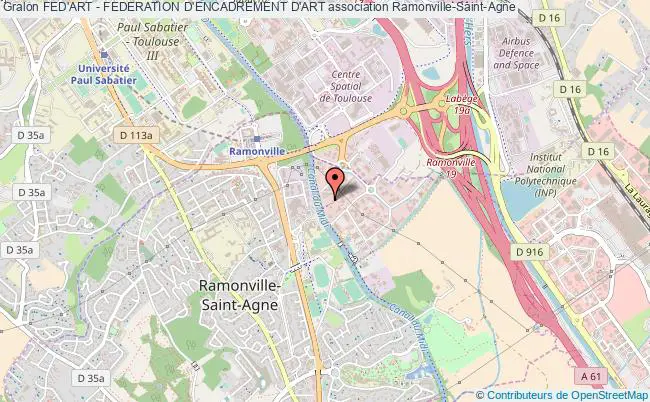 plan association Fed'art - Federation D'encadrement D'art Ramonville-Saint-Agne