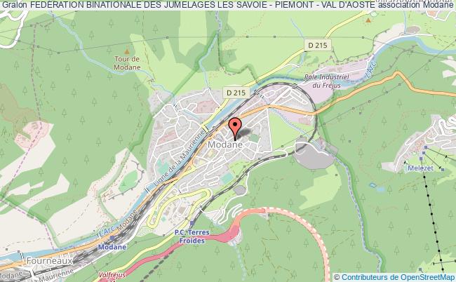 plan association Federation Binationale Des Jumelages Les Savoie - Piemont - Val D'aoste Modane